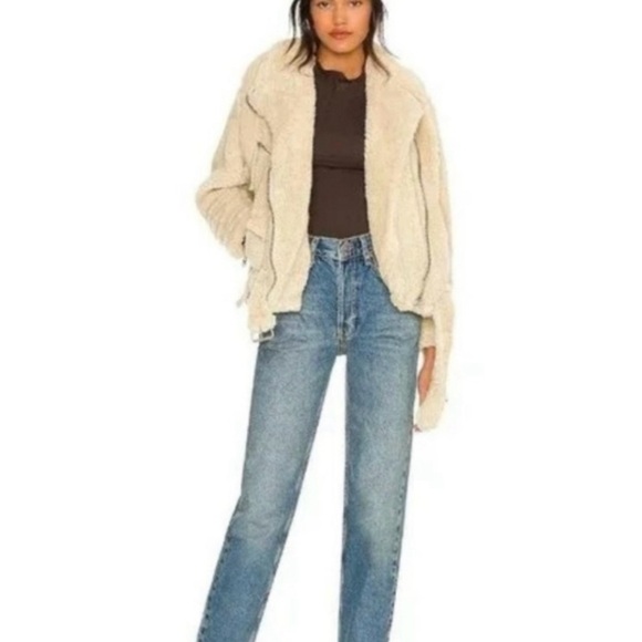 Free People Sherpa Fluffy Moto Jacket - Picture 3 of 11